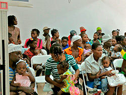 Young mothers at our Malnutrition Center in Haiti