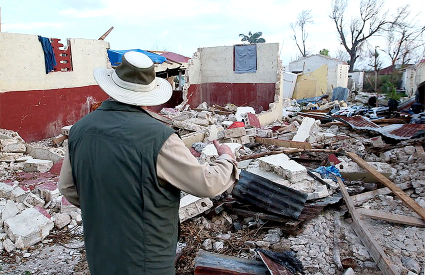 Hurricane damage in southerwestern Haiti. Hurricane damage in southwestern Haiti.
