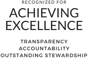 Recognized for Achieving Excellence. (Transparency, Accountability, Outstanding Stewardship)