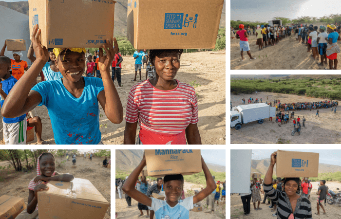 Giving Food to Nan Plezi…